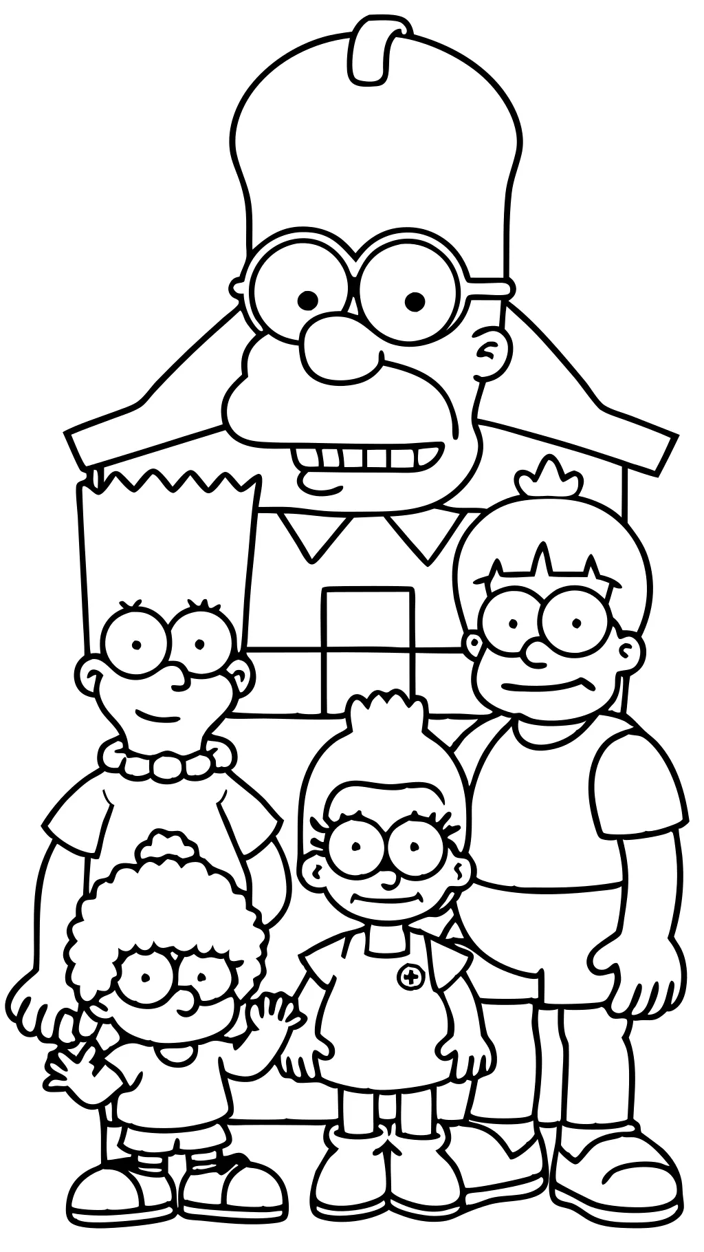 the simpsons coloring page